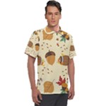 Leaves Foliage Acorns Barrel Men s Polo T-Shirt