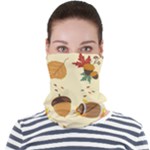 Leaves Foliage Acorns Barrel Face Seamless Bandana (Adult)