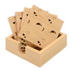 Leaves Foliage Acorns Barrel Bamboo Coaster Set