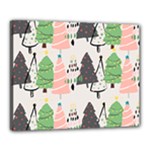 Christmas Trees Icons Canvas 20  x 16  (Stretched)