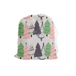 Christmas Trees Icons Drawstring Pouch (Large)