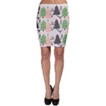 Christmas Trees Icons Bodycon Skirt