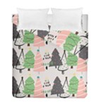 Christmas Trees Icons Duvet Cover Double Side (Full/ Double Size)