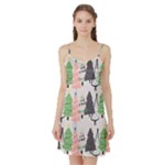 Christmas Trees Icons Satin Night Slip