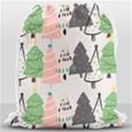 Christmas Trees Icons Drawstring Bag (Large)