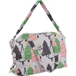 Christmas Trees Icons Canvas Crossbody Bag