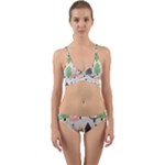 Christmas Trees Icons Wrap Around Bikini Set
