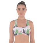 Christmas Trees Icons Cross Back Sports Bra