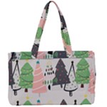 Christmas Trees Icons Canvas Work Bag