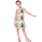 Christmas Trees Icons Kids  Sleeveless Dress
