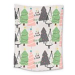 Christmas Trees Icons Medium Tapestry