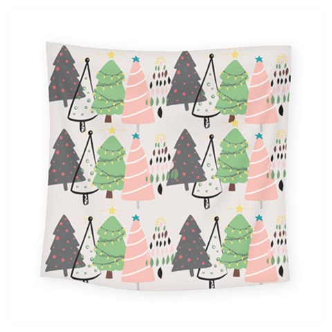 Christmas Trees Icons Square Tapestry (Small) from ArtsNow.com
