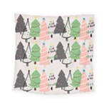 Christmas Trees Icons Square Tapestry (Small)