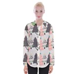 Christmas Trees Icons Womens Long Sleeve Shirt