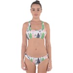 Christmas Trees Icons Cross Back Hipster Bikini Set