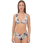 Christmas Trees Icons Double Strap Halter Bikini Set