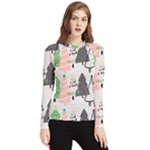 Christmas Trees Icons Women s Long Sleeve Rash Guard