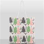 Christmas Trees Icons Full Print Rope Handle Tote (Large)
