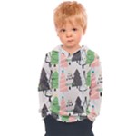 Christmas Trees Icons Kids  Overhead Hoodie