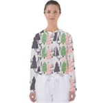 Christmas Trees Icons Women s Slouchy Sweat