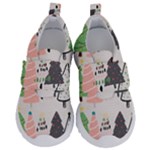 Christmas Trees Icons Kids  Velcro No Lace Shoes