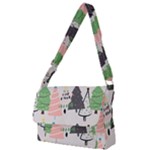 Christmas Trees Icons Full Print Messenger Bag (S)