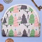 Christmas Trees Icons Horseshoe Style Canvas Pouch