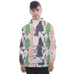 Christmas Trees Icons Men s Front Pocket Pullover Windbreaker