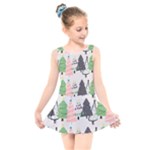 Christmas Trees Icons Kids  Skater Dress Swimsuit