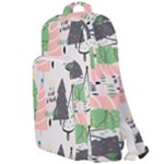 Christmas Trees Icons Double Compartment Backpack