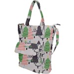 Christmas Trees Icons Shoulder Tote Bag