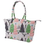 Christmas Trees Icons Canvas Shoulder Bag