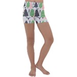 Christmas Trees Icons Kids  Lightweight Velour Yoga Shorts