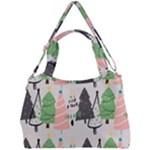 Christmas Trees Icons Double Compartment Shoulder Bag