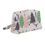 Christmas Trees Icons Wristlet Pouch Bag (Medium)