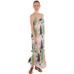Christmas Trees Icons Cami Maxi Ruffle Chiffon Dress
