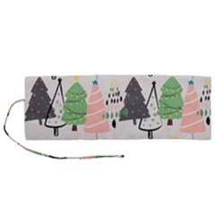 Christmas Trees Icons Roll Up Canvas Pencil Holder (M) from ArtsNow.com