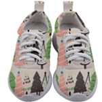 Christmas Trees Icons Kids Athletic Shoes