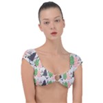 Christmas Trees Icons Cap Sleeve Ring Bikini Top