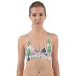Christmas Trees Icons Wrap Around Bikini Top