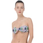 Christmas Trees Icons Classic Bandeau Bikini Top 