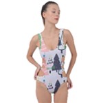 Christmas Trees Icons Side Cut Out Swimsuit