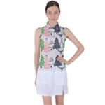 Christmas Trees Icons Women s Sleeveless Polo T-Shirt