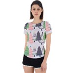 Christmas Trees Icons Back Cut Out Sport T-Shirt
