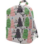 Christmas Trees Icons Zip Up Backpack