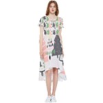Christmas Trees Icons High Low Boho Dress