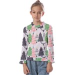 Christmas Trees Icons Kids  Frill Detail T-Shirt