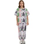 Christmas Trees Icons Kids  T-Shirt and Pants Sports Set
