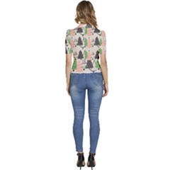 Puffed Short Sleeve Button Up Jacket 