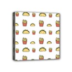 Fries Taco Pattern Fast Food Mini Canvas 4  x 4  (Stretched)